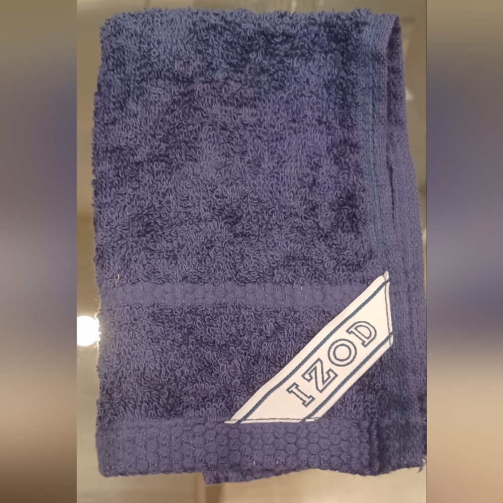 IZOD Navy Blue sport hand towel